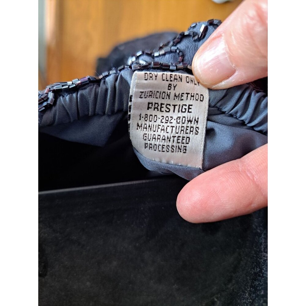 Andretta Donnatello Beaded Halter Neck Maxi Gown Dress Open Back Silk L Formal - Picture 9 of 13